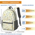 thumbnail image 3 of Pioneer Flower Floral Print Pattern 17" School Backpacks for Teens,Waterproof Oxford Fabric,S-Shape Padded Straps for School,Travel,Hiking,Camping, 3 of 6