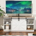 thumbnail image 3 of Farmhouse TV Stand for Televisions up to , Sliding Barn Doors and Storage Cabinets, Console Table and Media Furniture for Living Room, 3 of 9