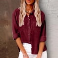 thumbnail image 2 of Cotton Linen Shirts for Womens 2026 Button Down Long Sleeve Blouse Casual Dressy Business Work Tops with Front Pocket, 2 of 7