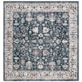 thumbnail image 2 of SAFAVIEH Bayside Sheryll Floral Polyester Machine Washable Area Rug, Blue/Gray, 6'7" x 6'7" Square, 2 of 13