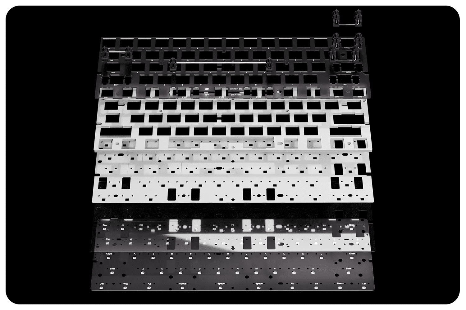 Gateron GT60 Lite He Magnetic Keyboard Pcb, 60% Layout 8K Polling Rate High Precision Rt Tech for Magnetic Gaming Keyboards