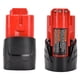 thumbnail image 4 of Batería de iones de litio de 2 uds., 12V, 2500mAh, 2,5Ah, para batería Milwaukee M12 48-11-2401, núcleo duradero M12, 4 of 8