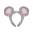 thumbnail image 1 of Mouse Ears Headband: Plush Animal Ear For Boy Girl Birthday Party - Rat Cosplay Costume Headwear For Halloween Carnival Theme Parties, 1 of 3