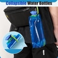 thumbnail image 4 of 4 Pack Collapsible Water Bottles for Travel – 24oz Foldable Water Bottle with Leakproof Lid, Food-Grade Silicone Portable Reusable BPA-Free Water Bottle for Hiking,Sports,Camping,Biking, 4 of 8