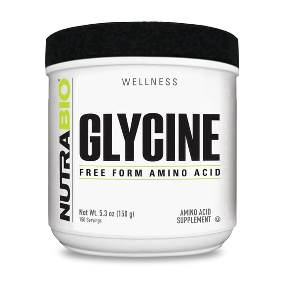 NutraBio Glycine Powder - Glycine Supplement- Free Form Amino Acid Supplement - Enhanced Sleep Quality for Women and Men- 1000mg Serving - 150g, 150 Servings