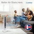thumbnail image 2 of Lasko 3-Speed Remote Controlled Oscillating Tower Fan, White, 2510, 2 of 9