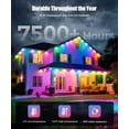 thumbnail image 4 of Cadena de luces POOFZY para exteriores, 30 m, RGB+IC IP67, a prueba de agua, 4 of 8