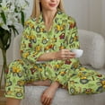 thumbnail image 6 of Honeii Cute Tractor print Women's Pajama Sets Long Sleeve Button Down Sleepwear Nightwear Soft Pjs Lounge Sets-XX-Large, 6 of 7