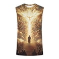 thumbnail image 2 of Summer Tank Tops for Men 2026 Cross Graphic Tank Top Crew Neck Vintage Graphic Sleeveless Washed T Shirt Streetwear S, 2 of 4