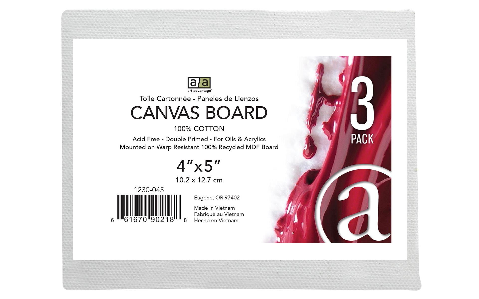 ART-1230-045 ART ADVANTAGE CANVAS BOARD RECYCLED MDF 4X5 3PC