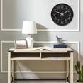 thumbnail image 2 of 12"Modern Silent Wall Clock, Round, Plastic - Black, 2 of 5