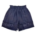 thumbnail image 6 of JIAYUE Women's Shorts Casual Loose Fit Everyday Wear Comfortable Relaxed Solid Color Lace Hem Elastic Waist For Spring Summer Autumn Breathable Female Bottoms, 6 of 6