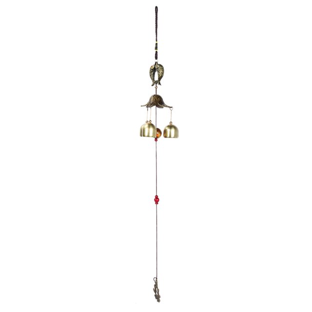 Adorno colgante Campanas de color bronce Campanas de viento China Cobre pavo real Decoración del hogar (Piscis)