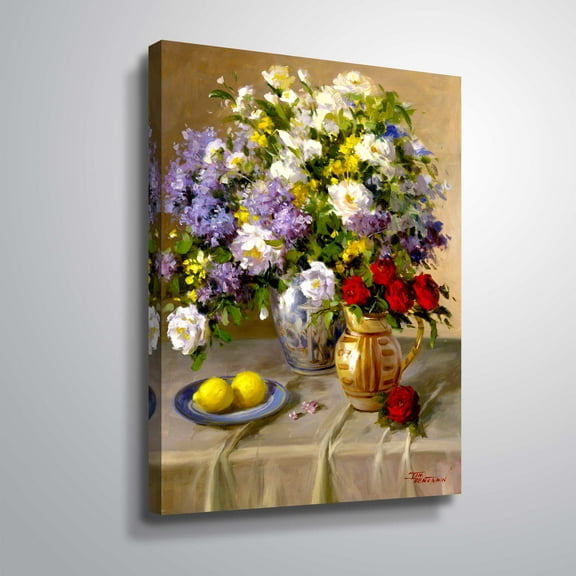 ArtWall Lilacs & Roses, Gallery Wrapped Canvas by Tim Benjamin