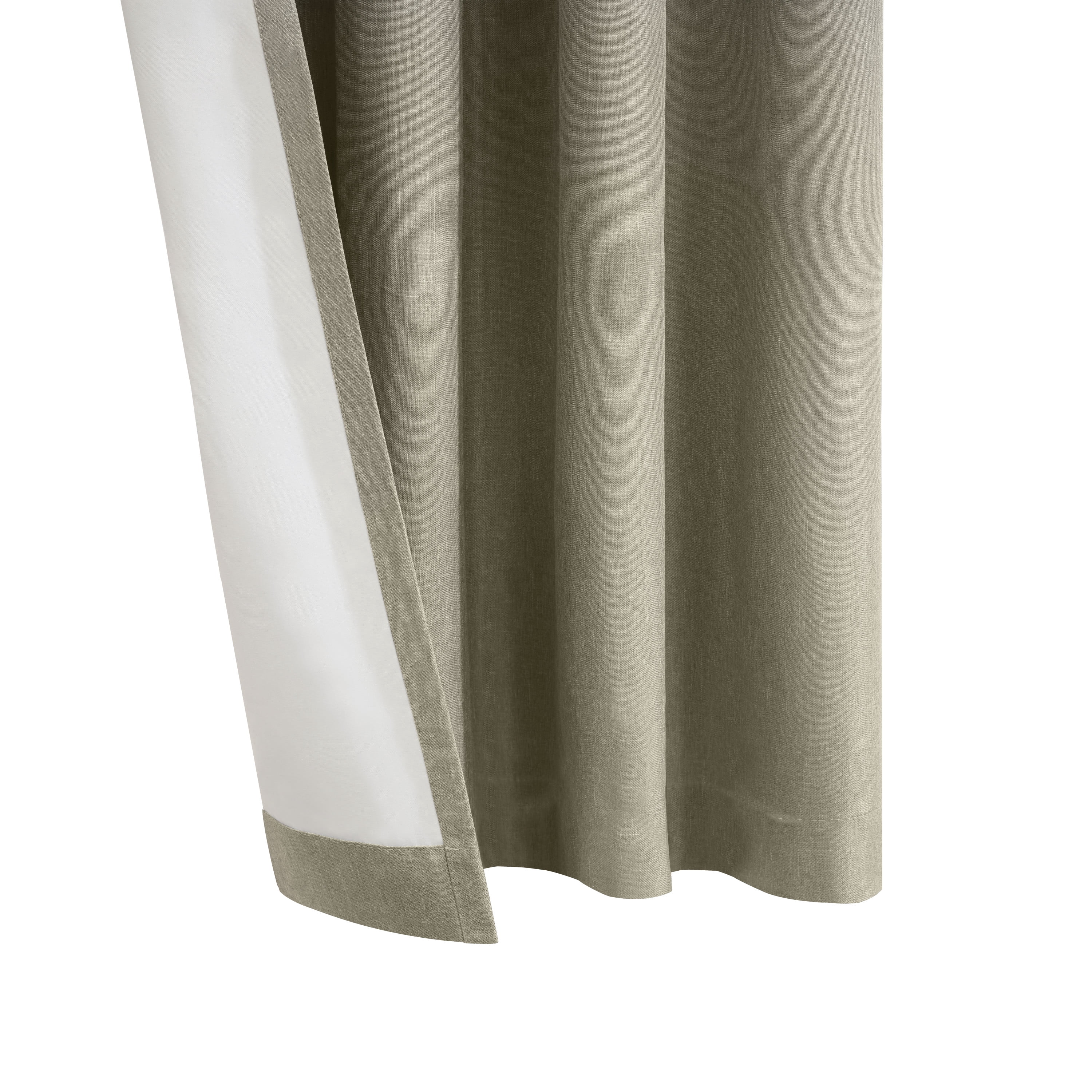 Elba Total Blackout Textured Curtain Panel 52" x 95" in Light Grey