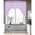 thumbnail image 3 of Purple Kitchen Curtains Swag Valance for Windows/Bathroom/Cafe, Geometric Vertical Striped Solid Rainbow Rod Pocket Drape Panel Swag Curtains Valance for Bedroom/Living Room 56"x36", 3 of 6