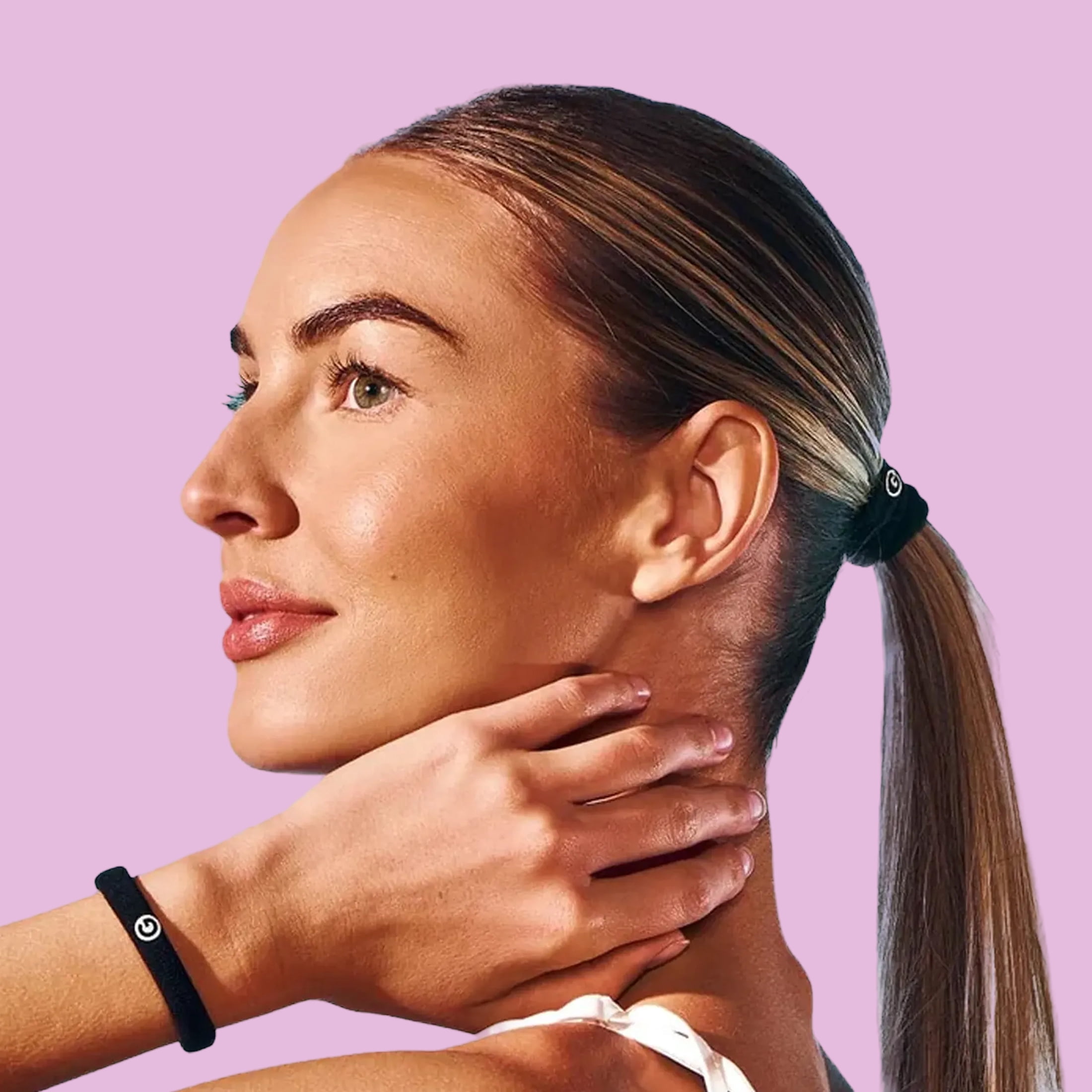 Gimme Beauty Thick Hair Ties Seamless Nylon - 18 Pack, Black