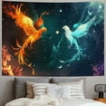 thumbnail image 2 of Shiartex Trippy Anime Tapestry Wall Hanging Psychedelic Colorful Burning Phoenix Tapestry for Bedroom Hippie Stars Aesthetic Tapestry Cool Room Decor Wall Poster Painting, 2 of 6