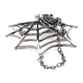 thumbnail image 2 of yingyy Delicate Cobweb Brooch Elegant Women Brooches Unisex Rhinestone Ornament Exquisite Beautiful Spider-web Chain Pin, 2 of 6
