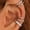 D, variant on 14K Gold Plated Adjustable Ear Cuff Jewelry Set, Clip-On Cartilage Earrings for Sensitive Ears