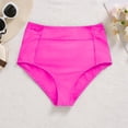 thumbnail image 3 of Women High Waisted Swimsuit Bikini Bottoms - Swim Bottom Full Coverage Bathing Suit with Pockets 2026 Hot Pink L, 3 of 5