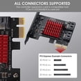 thumbnail image 4 of PCIe à 2 Ports SATA 3 III 3.0 6 Gbps SSD Adaptateur PCI-E PCI Express X1 Contrôleur Carte d'Extension Support X4 X6, 4 of 5