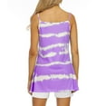thumbnail image 4 of Pompotops Mode Femme Aguichant Décontracté Imprimé Boutons Col en V Sans Manches Hauts Blouse, 4 of 7