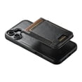 thumbnail image 2 of ELEHOLD for iPhone 16 Plus Case, Compatible with Mag Safe Accessory, 2 in 1 Detachable Magnetic Card Holder Faux Leather Men Women Kickstand Wallet Case for iPhone 16 Plus ,Black, 2 of 7