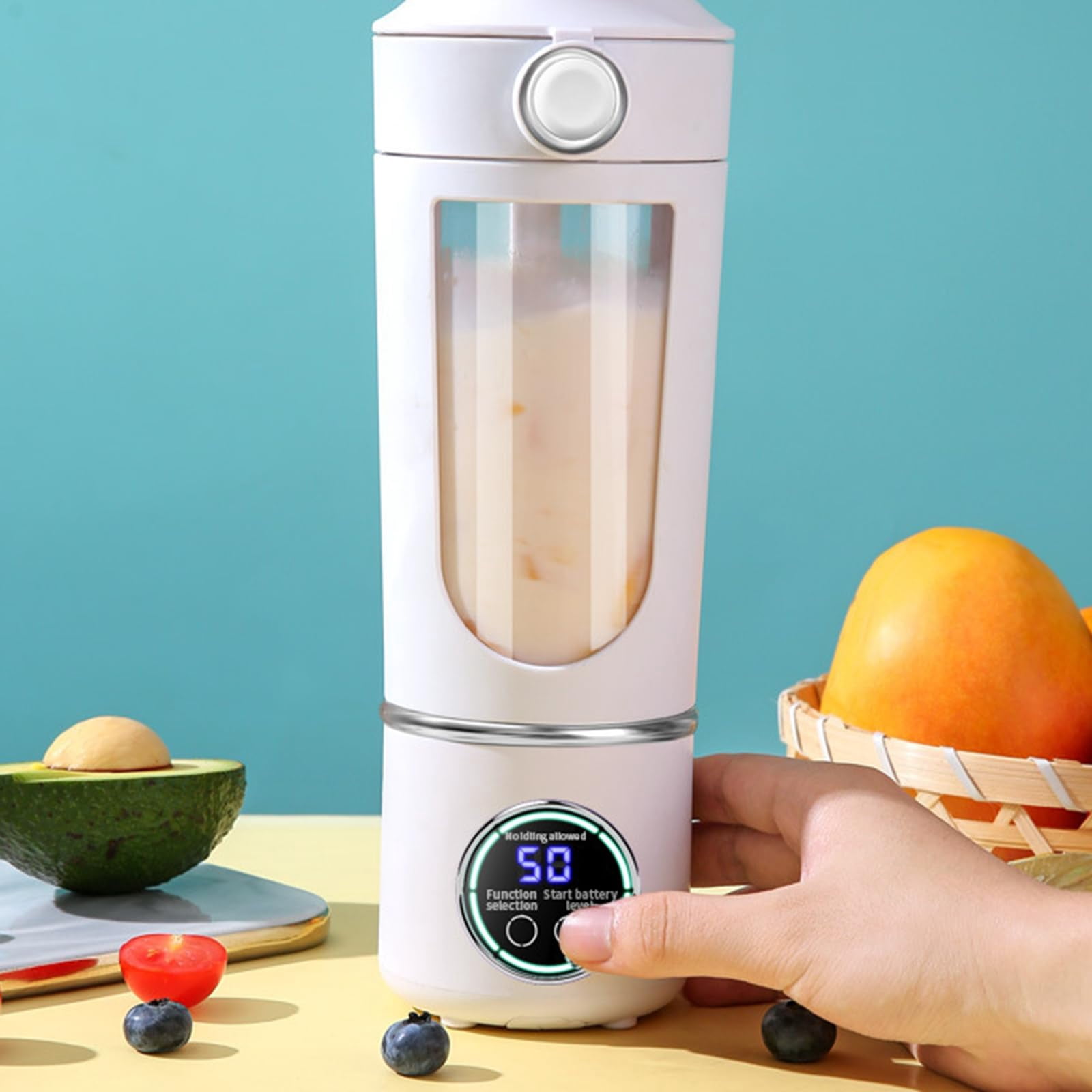 700ml Portable Blender Cup, USB Rechargeable Juicer Blender for Smoothies and Shakes, Travel Friendly Personal Mixer for Gym, Office and Home Kitchen