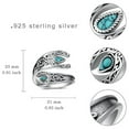 thumbnail image 4 of Teardrop Turquoise Ring Adjustable Bohemian Statement Jewelry For Her, 4 of 4