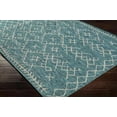 thumbnail image 3 of Mark&Day Outdoor Rugs, 3x10 Wijnaldum Global Indoor/Outdoor Aqua Runner Area Rug, Non Shedding Blue White Carpet for Patio, Porch, Deck, Bedroom, Living Room or Kitchen (2'7" x 10' Runner), 3 of 6