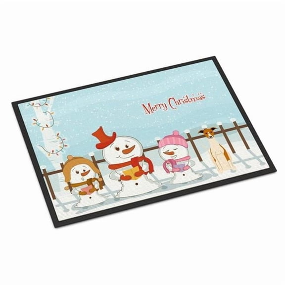 Carolines Treasures BB2430JMAT Merry Christmas Carolers Whippet Indoor or Outdoor Mat, 24 x 0.25 x 36 in.
