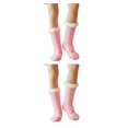 thumbnail image 4 of Qarigey Paquete de 4 medias altas hasta el muslo de invierno JK sobre la rodilla antideslizante estilo pijo cálido calcetines hasta la rodilla Type5 NO5, 4 of 6