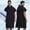 Black, variant on Surf Poncho Hooded Beach Towel Quick Dry, Terry Cloth Changing with Oversize Pockets, Swim Cover Up for Men