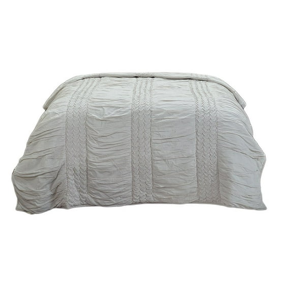 Edredón de poliéster Rizzy Home BT4057 269x234 cm King Brown
