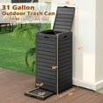 YYAo 31 Gallon Large Outdoor Trash Can with Lid and Pullout Liquid