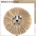 thumbnail image 5 of Raffia Lion Wall Decor, Nordic Style Animal Head Wall Hanging Decor for Nursery Room, Handmade Straw Woven, Lightweight, Natural, Safe, 19.7/23.6 in (50 / 60 cm), 5 of 5