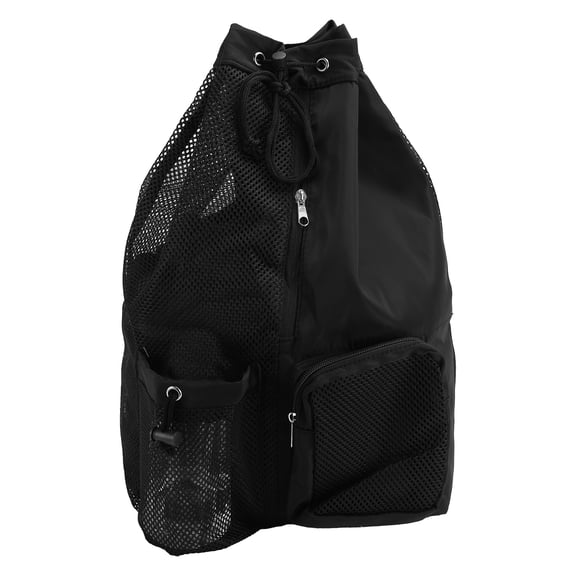 Winyuyby Gym Bags for Swimming Pool Sports Beach Mesh Drawstring Backpack for Men Women Swimmers Workout Gear Bag Black Drawstring Backpack