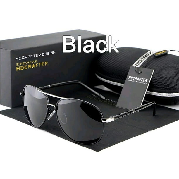 Ruptop Sunglasses Men Polarized Driving Sun Glasses Mens Sunglasses Brand Designer Fashion Aviator Sunglasses 007 Black