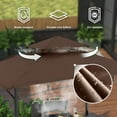 thumbnail image 3 of MASTERCANOPY 8 x 5ft Outdoor BBQ Grill Gazebo with LED Lights and Shelves, Brown, 3 of 6