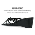 thumbnail image 4 of Journee Collection Womens Blayke Multi Strap Slip On Wedge Sandals, 4 of 6
