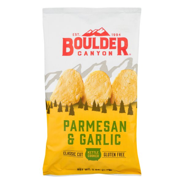 Boulder Canyon Kettle Cooked Potato Chips Parmesan And Garlic, 5 Oz