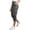 636#Dark Gray, variant on Cargo Capris for Women with Pockets Summer Casual Capri Pants High Waisted Button Work Hiking Travel Cropped Pant Blue XL
