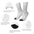 thumbnail image 3 of Vsdgher Silver Glitter Crew Socks for Men & Women, Breathable Casual Athletic Ankle Socks, 3 of 6