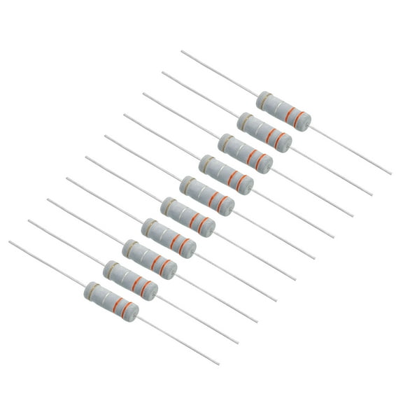 Uxcell 3W 0.33 Ohm 5% Carbon Film Resistor, Axial Electronic Components Resistors, 20 Pack