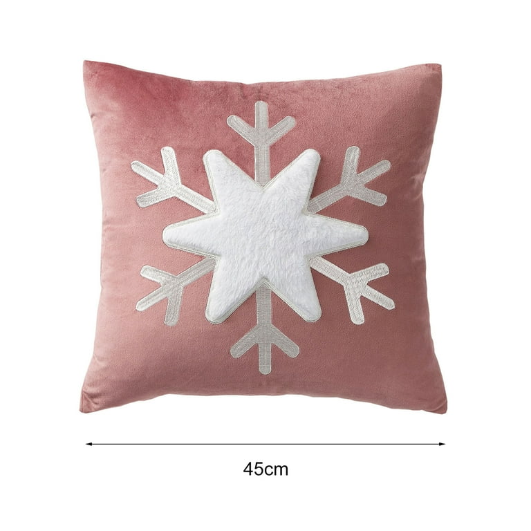 Pink christmas cheap pillow covers