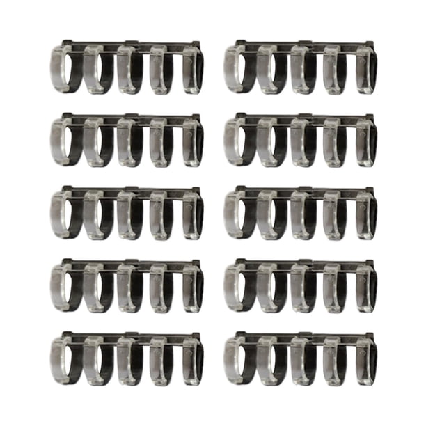 10x5 anillos de encuadernación de hojas sueltas, 5 agujeros, anillos de hojas sueltas para libros, anillos de encuadernación tipo peine para álbum de negro