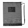 thumbnail image 2 of Ball Storage Bag Large Capacity Drawstring Design Zippered Front Pocket Mesh Fabric for Basketball Football, 2 of 7