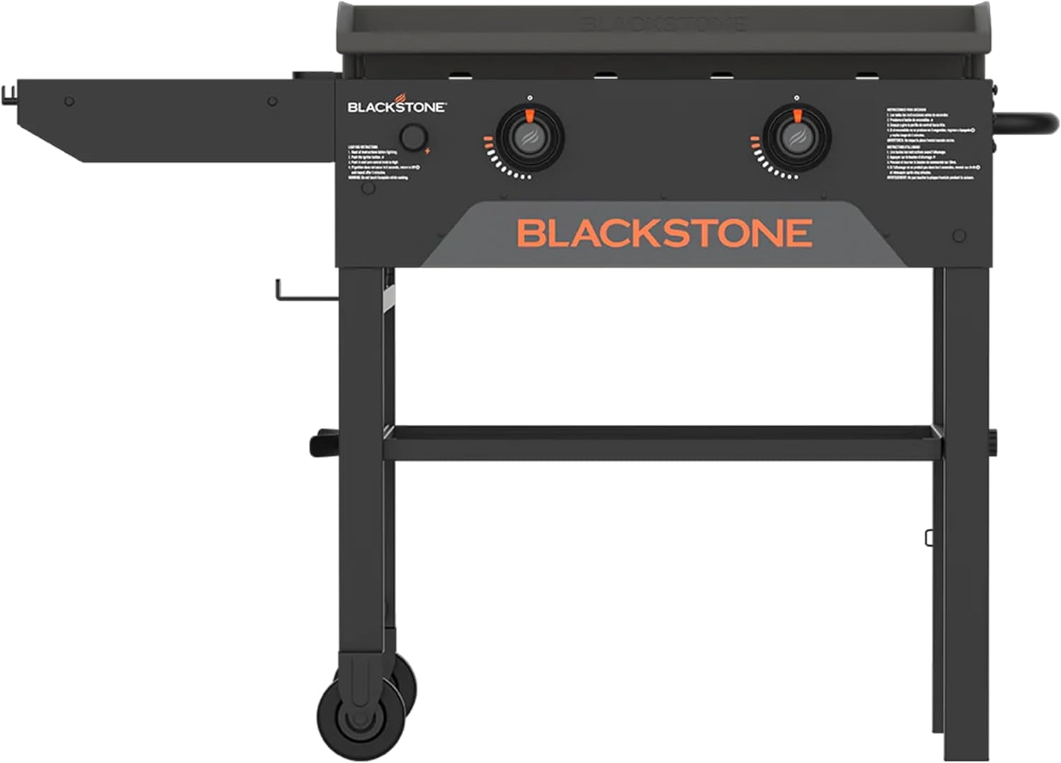 Blackstone 28 Inch Original Omnivore Griddle 2365, Blackstone 2 Burner Outdoor Flat Top Grill with Blackstone 5467 Patio Series Griddle Cover, Blackstone Accessories, Seasoning, and Blackstone Gloves