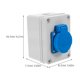 thumbnail image 2 of FOMIYES Caja Eléctrica Para Exteriores Con Cubierta Impermeable Y Portátil Para Camping, 2 of 8